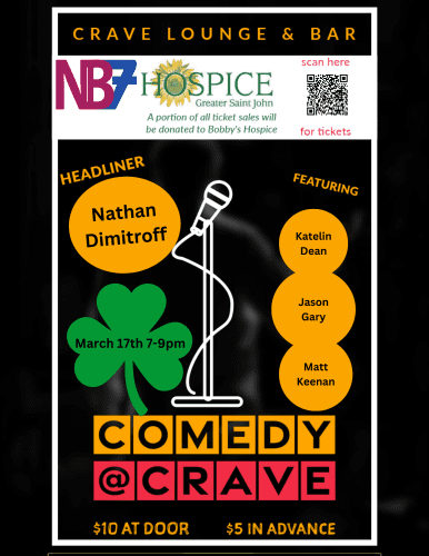 Comedy@Crave in Support of Bobby’s Hospice