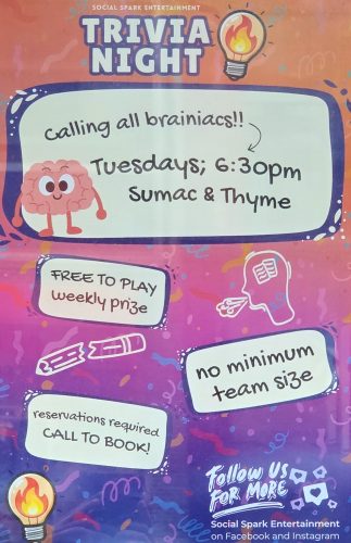 Trivia Tuesdays at Sumac & Thyme